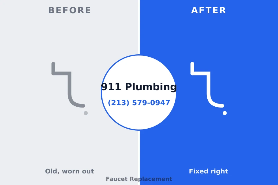 Before and after: plumbing repair San Saba, TX